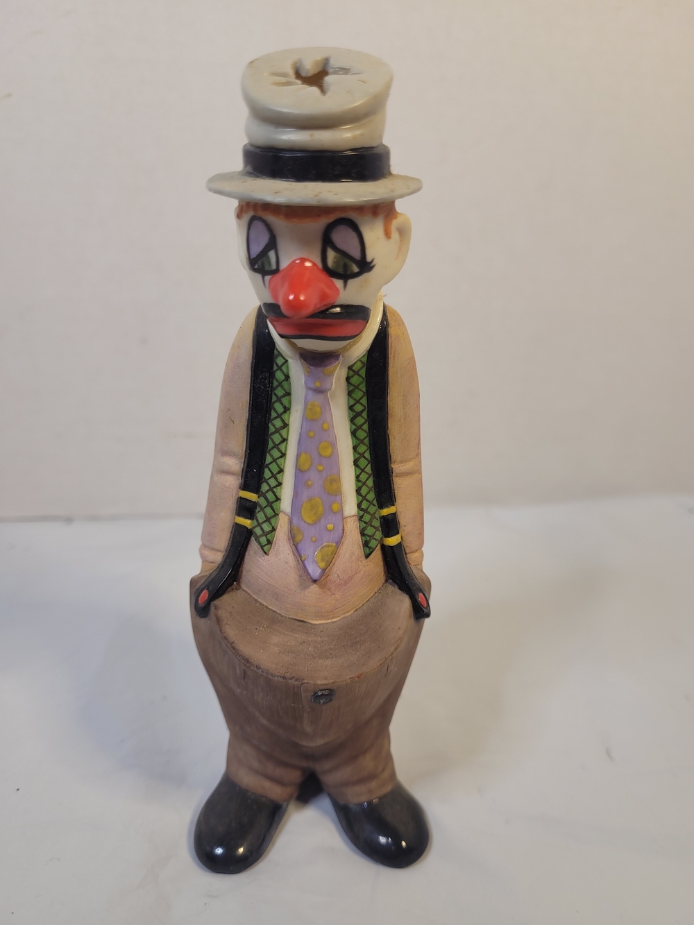 Vintage 1975 Sad Clown Cactus Planter 6 Inch (D)